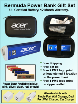 Bermuda Power Bank Zipper Wallet Gift Set